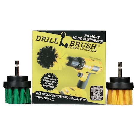 Drillbrush Bathroom Accessories - Scrub - Shower Curtain - Bath Mat - Indoor 2-in 2in-S-GY-QC-DB